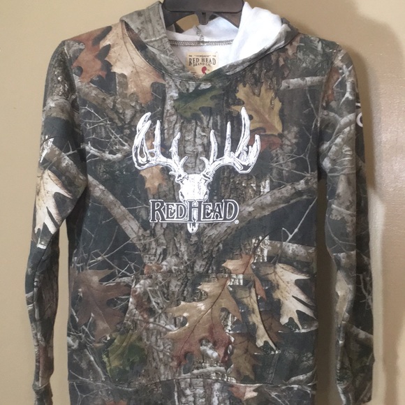 Red Head Hoodie Camo with pockets - Picture 1 of 6